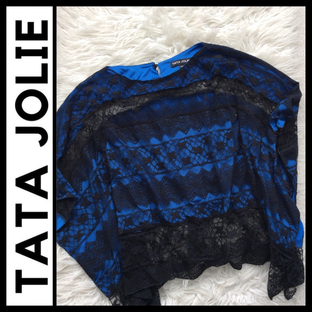 TATA JOLIE Lace Batwing Crop Top